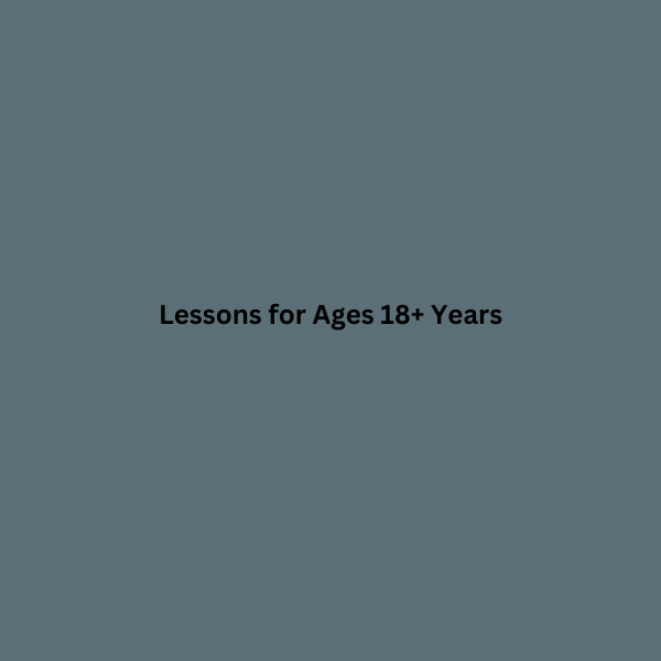 Lessons for Adults 18+